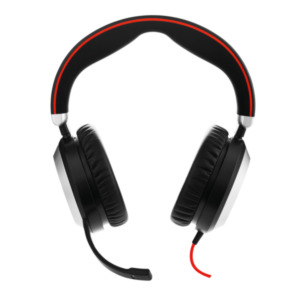 Jabra Evolve 80 UC Stereo Headset Bedraad Hoofdband Kantoor/callcenter Zwart