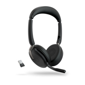 Jabra Evolve2 65 Flex Headset Bedraad en draadloos Hoofdband Kantoor/callcenter Bluetooth Zwart