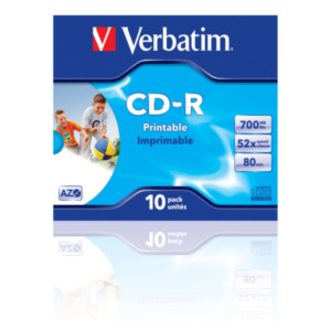 Katun Verbatim CD-R AZO Wide Inkjet Printable 700 MB 10 stuk(s)