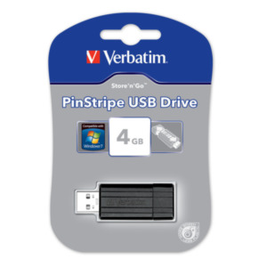 Katun Verbatim PinStripe 4GB USB flash drive USB Type-A 2.0 Zwart