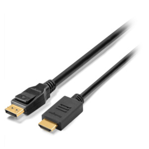 Kensington DisplayPort 1.2 (M) to HDMI (M) passive unidirectional cable, 1.8m (6ft)