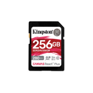 Kingston Technology 256GB Canvas React Plus SDXC UHS-II 280R/150W U3 V60 voor Full HD/4K