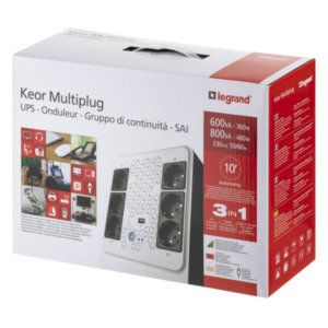 Legrand Keor ASI MULTIPLUG 600 GR UPS Line-interactive 0,6 kVA 360 W 6 AC-uitgang(en)