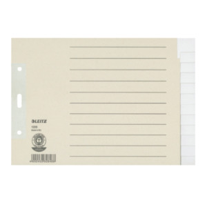 Leitz 12260085 indextab Blanco tabbladindex Papier Grijs