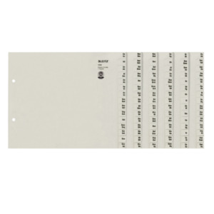 Leitz 13240085 indextab Alfabetische tabbladindex Papier Grijs