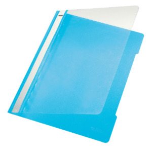 Leitz 41910030 stofklepmap PVC Blauw, Transparant