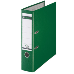 Leitz Plastic Lever Arch File A4 80mm 180° Green ringband Groen