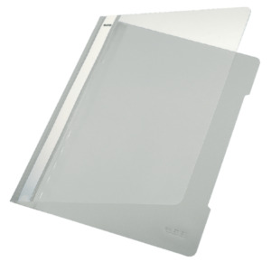 Leitz Standard Plastic File Grey A4 PVC (25) stofklepmap Grijs