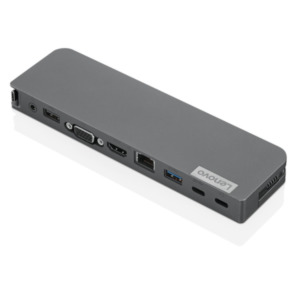 Lenovo 40AU0065UK laptop dock & poortreplicator Bedraad USB 3.2 Gen 1 (3.1 Gen 1) Type-C Zwart