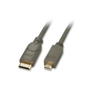 Lindy 0.5m HDMI HDMI kabel 0,5 m HDMI Type C (Mini) HDMI Type D (Micro) Zwart