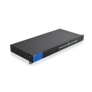 Linksys LGS124P-UK netwerk-switch Unmanaged Gigabit Ethernet (10/100/1000) Power over Ethernet (PoE) 1U Zwart