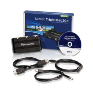 Matrox TripleHead2Go Digital SE. Triple digital (DP+DVI-D) Display support. Externe multi-display adapter.