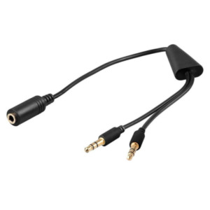 MicroConnect Microconnect AUDAL audio kabel 0,4 m 2 x 3.5mm 3.5mm Zwart