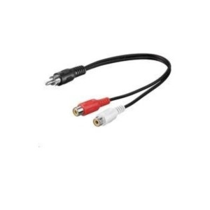 MicroConnect Microconnect AUDC02 audio kabel 0,2 m RCA 2 x RCA Zwart