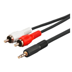 MicroConnect Microconnect AUDLC2G audio kabel 1,5 m 3.5mm 2 x RCA Zwart