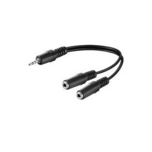 MicroConnect Microconnect AUDLR02 audio kabel 0,2 m 3.5mm 2 x 3.5mm Zwart