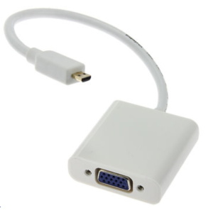 MicroConnect Microconnect HDMIDVGA video kabel adapter 0,25 m HDMI Type D (Micro) VGA (D-Sub) Wit