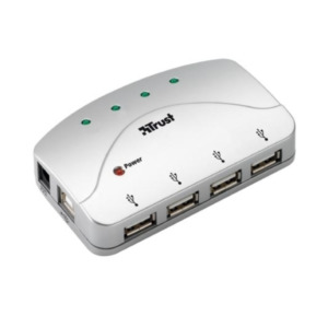 Moser Trust 4 Port USB2 Powered Hub HU-5540 480 Mbit/s Zilver