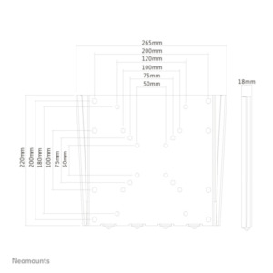 Neomounts flatscreen wandsteun