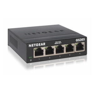 Netgear GS305 Unmanaged L2 Gigabit Ethernet (10/100/1000) Zwart