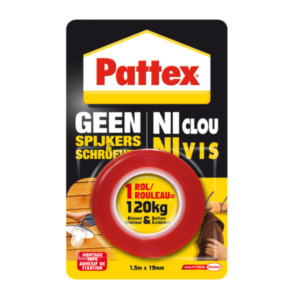 Pattex Pattex Geen Spijkers en Schroeven Tape, 120 kg