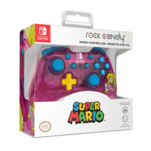 PDP Rock Candy: Bubblegum Peach Roze, Doorschijnend USB Gamepad Analoog/digitaal Nintendo Switch, Nintendo Switch Lite, Nintendo Switch OLED