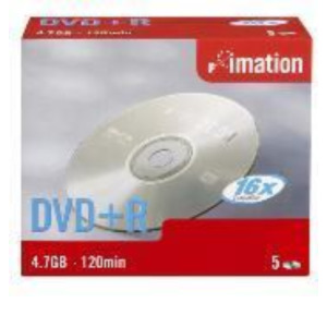 Peter Jaeckel Imation DVD+R 16x 4.7GB-120min - 5pk showbox 4,7 GB 5 stuk(s)