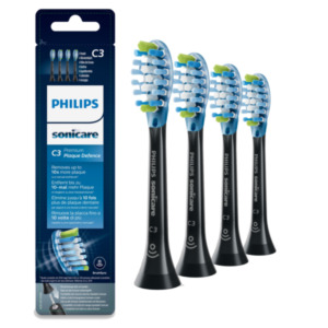 Philips C3 Premium Plaque Defence HX9044/33 4x Zwarte sonische opzetborstels