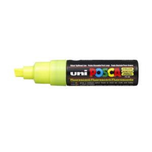 Posca Uni-Ball uni PC-8K markeerstift Geel Beitelvormige punt 1 stuk(s)