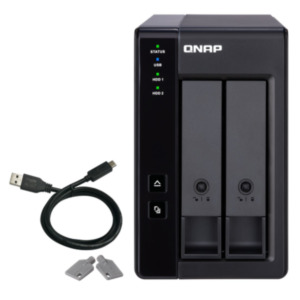 QNAP TR-002 behuizing voor opslagstations HDD-/SSD-behuizing Zwart 2.5/3.5"