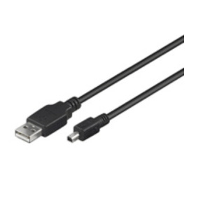 Qoltec Goobay USB MINI 4 pin 180 1.8m USB-kabel 1,8 m USB A Mini-USB B Zwart