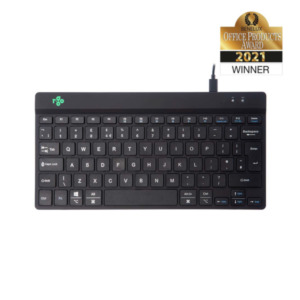 R-Go Tools Compact Break Ergonomisch toetsenbord R-Go , compact toetsenbord met pauzesoftware, QWERTY (UK), bedraad, zwart