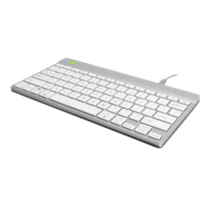 R-Go Tools Ergonomisch toetsenbord R-Go Compact Break, compact toetsenbord met pauzesoftware, AZERTY (FR), bedraad, wit