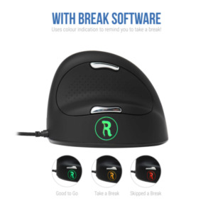 R-Go Tools R-Go HE Mouse Break, Ergonomische muis, Pauzesoftware, Groot (> 185mm), Rechtshandig, Bedraad