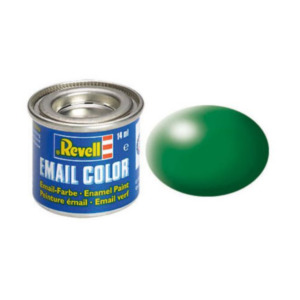 Revell Revell Leaf green, silk RAL 6001 14 ml-tin schaalmodel onderdeel en -accessoire Verf