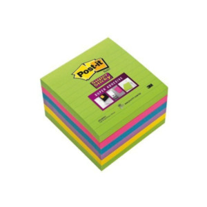 Ronney 3M Post-it 100 x 100 (6 x 90) etiket Blauw, Groen, Roze, Paars, Geel 6 stuk(s)