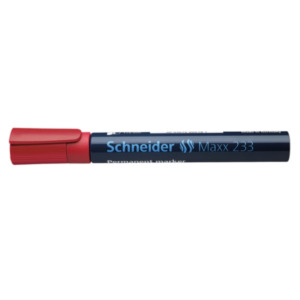 Schneider Pen Maxx 233 permanente marker Rood Beitelvormige punt