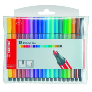 Schwan Stabilo Pen 68 Mini viltstift Meerkleurig 20 stuk(s)