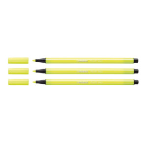 Schwan Stabilo Pen 68, premium viltstift, neon geel, per stuk