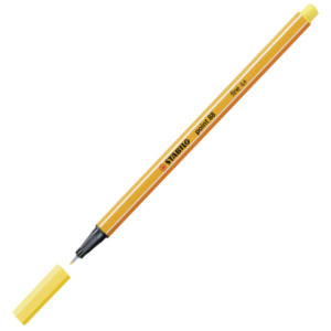 Schwan Stabilo point 88, premium fineliner 0.4 mm, geel, per stuk