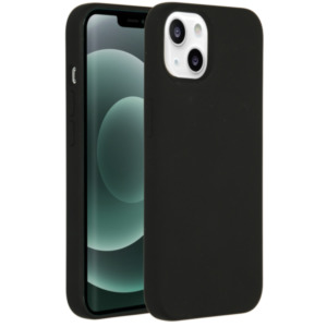 Selencia Accezz Liquid Silicone Backcover iPhone 13 Mini - Zwart