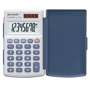 Sharp EL-243S calculator Pocket Basisrekenmachine Zilver