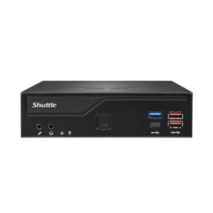 Shuttle Slim PC DH770 , S1700, 2x HDMI, 2x DP , 2x 2.5G LAN, 2x COM, 8x USB, 1x 2.5", 2x M.2, 24/7 permanent gebruik, incl. VESA