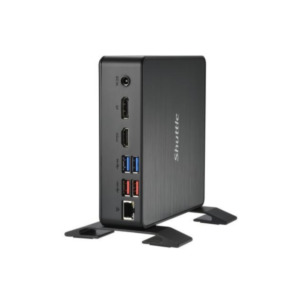 Shuttle XPC Nano PC NC40U, Intel Celeron 7305U, 1x HDMI, 1x DP,1xUSB-C/DP, 6x USB3.2, 1x 2.5" bay, 2x M.2, 1x LAN, RAID, 24/7 permanent gebruik, incl. VESA & Stand