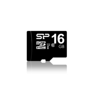 Silicon Power 16GB MicroSDHC Class10 UHS-1 incl. SD-adapter Zwart