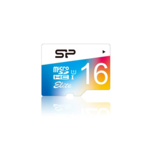 Silicon-Power Silicon Power 16GB Elite MicroSDHC Class10 UHS-1 tot 85Mb/s incl. SD-adapter Colorful