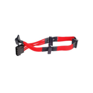 Silverstone SST-PP07-BTSR Sleeved Extention PSU Cable, red