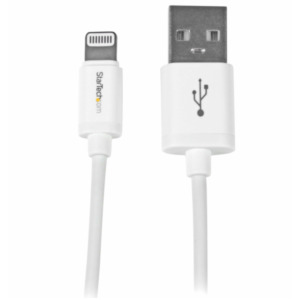 StarTech .com 1 m witte Apple 8-polige Lightning-connector-naar-USB-kabel voor iPhone / iPod / iPad