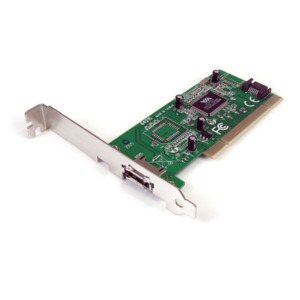 StarTech .com 1-poort eSATA + 1-poort SATA PCI SATA Controller-kaart met LP-bracket