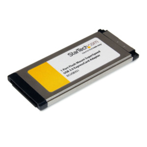 StarTech .com 1-poorts verzonken gemonteerde ExpressCard SuperSpeed USB 3.0 kaartadapter met UASP-ondersteuning